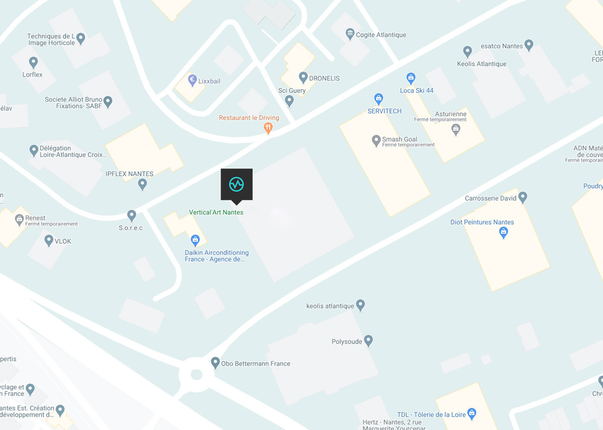 Carte emplacement de la salle de bloc nantes