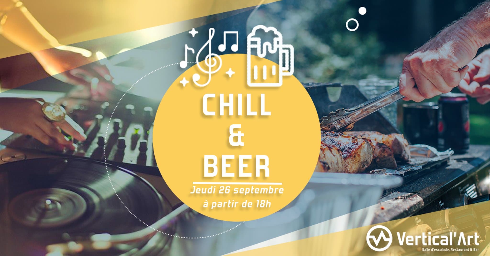 chill & beer - Vertical’Art Nantes - salle d'escalade de bloc - restaurant et bar - DJ set - Barbecue - soirée - news - bières - happy hour