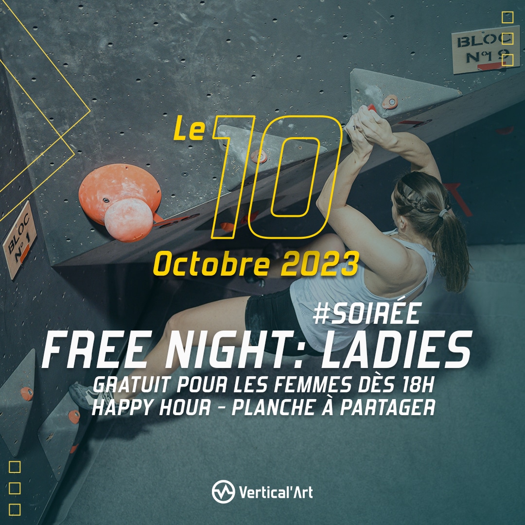 Free Night Women mardi 10 octobre : Escalade gratuite pour les femmes dès 18h