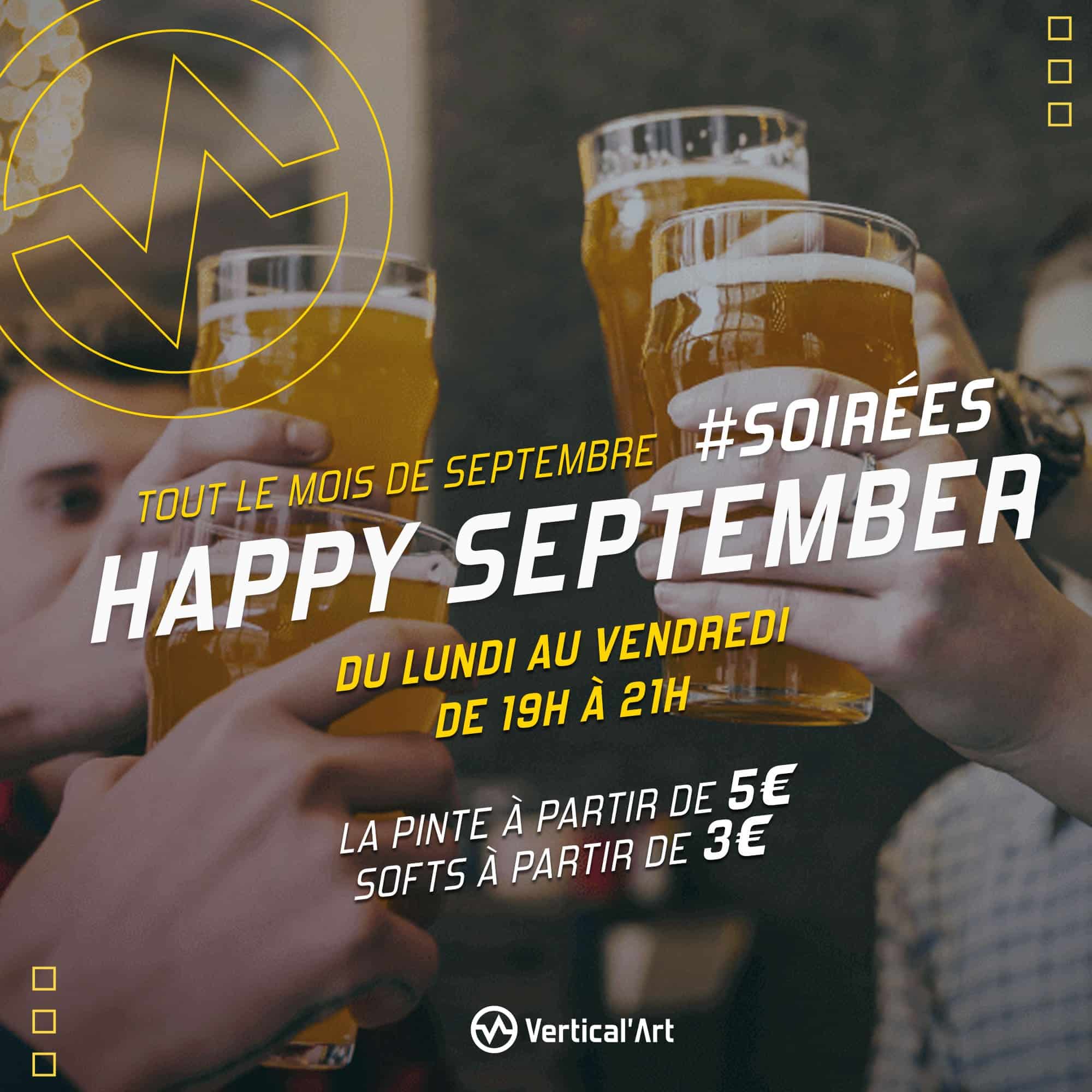 Happy September : La pinte de bière à 5€ toute la semaine à Vertical'Art Nantes !