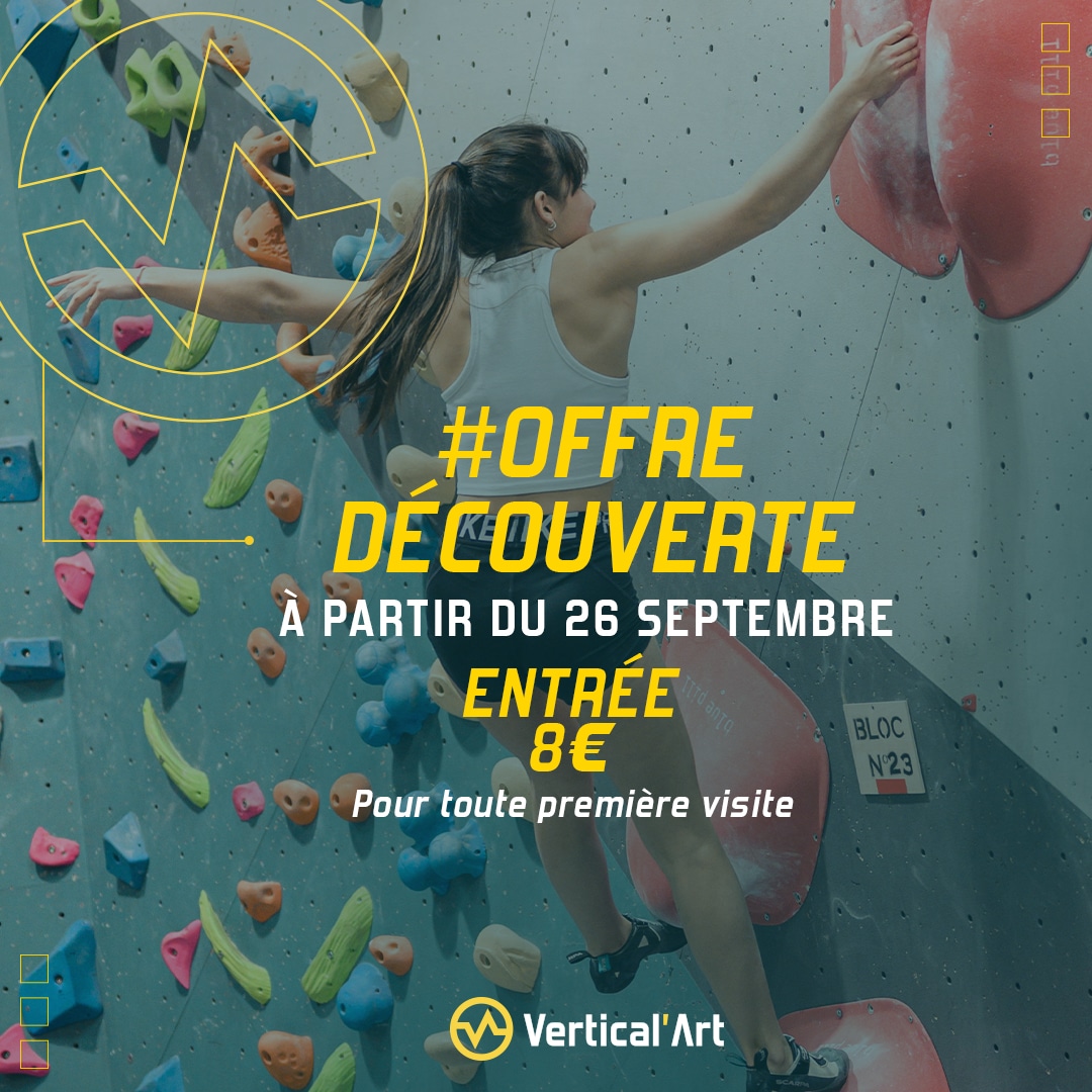 Offre spéciale 1ère visite : Découvrez l'escalade pour 8€ à Vertical'Art Nantes