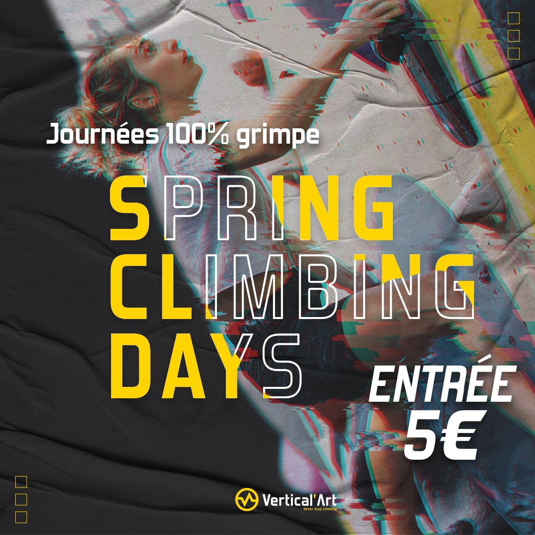 Spring Climbing Days à Vertical’Art Nantes, escalade à 5€ pour tous en avril
