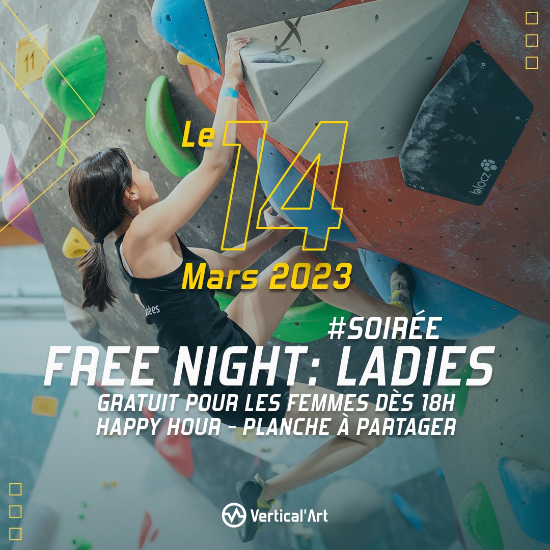 Free Night Women jeudi 14 mars : Escalade gratuite pour les femmes dès 18h