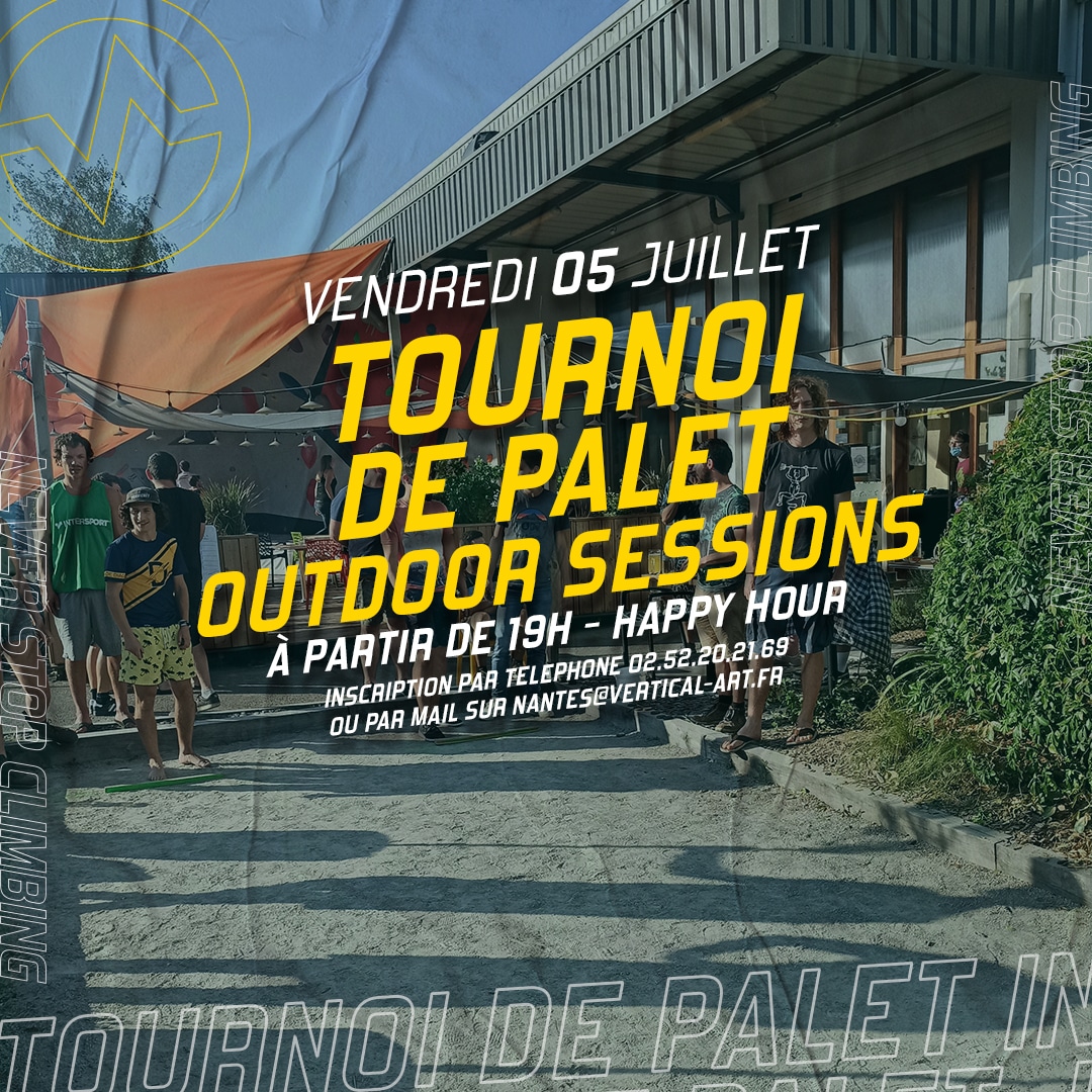 Tournoi de palet #OutdoorSession vendredi 5 juillet à Vertical'Art Nantes