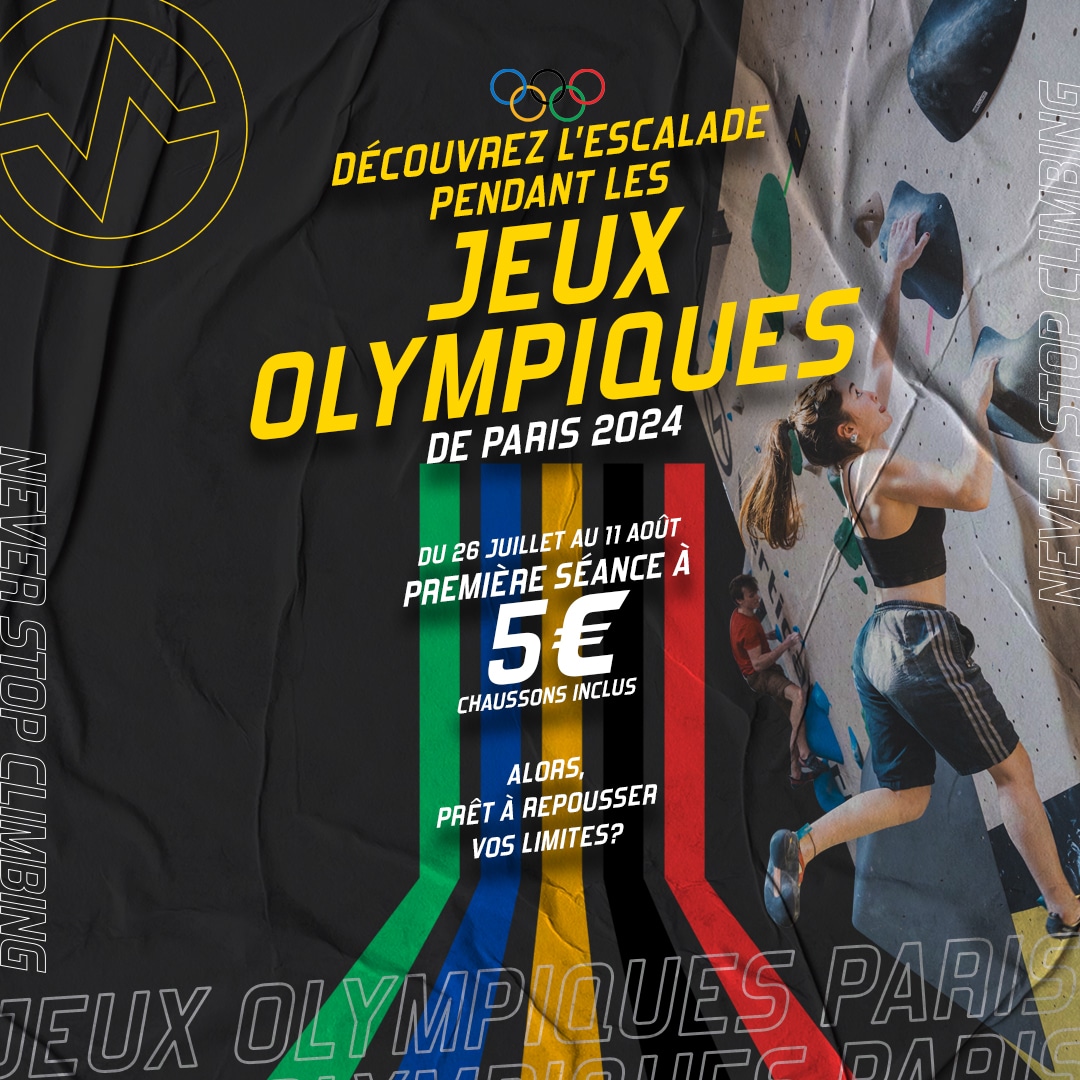 Jeux Olympiques - Offre spéciale 1ère visite : Découvrez l'escalade pour 5€ à Vertical'Art Nantes
