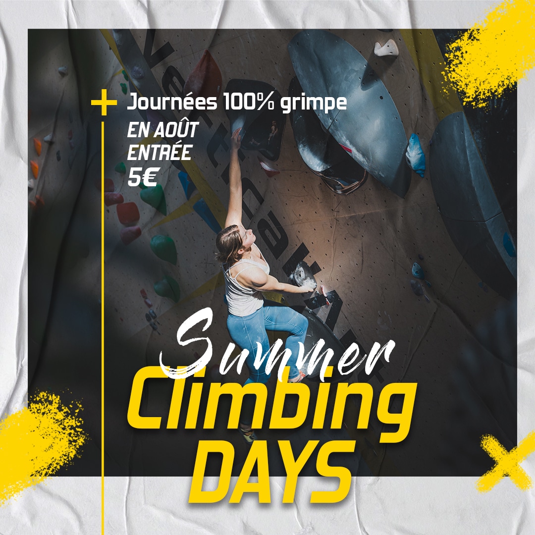 Summer Climbing Days à Vertical’Art Nantes, escalade à 5€ pour tous en août 2024