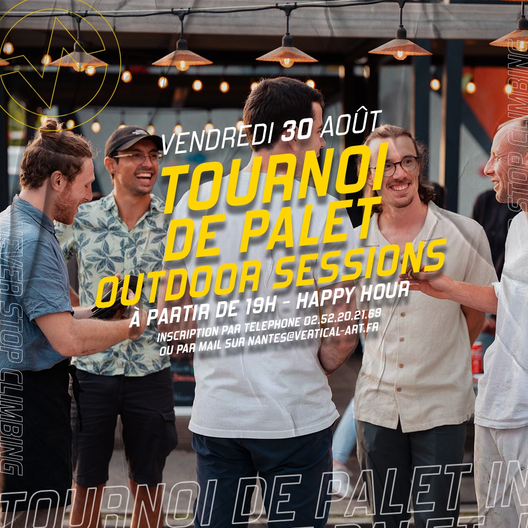 Tournoi de palet #OutdoorSession vendredi 30 août à Vertical'Art Nantes