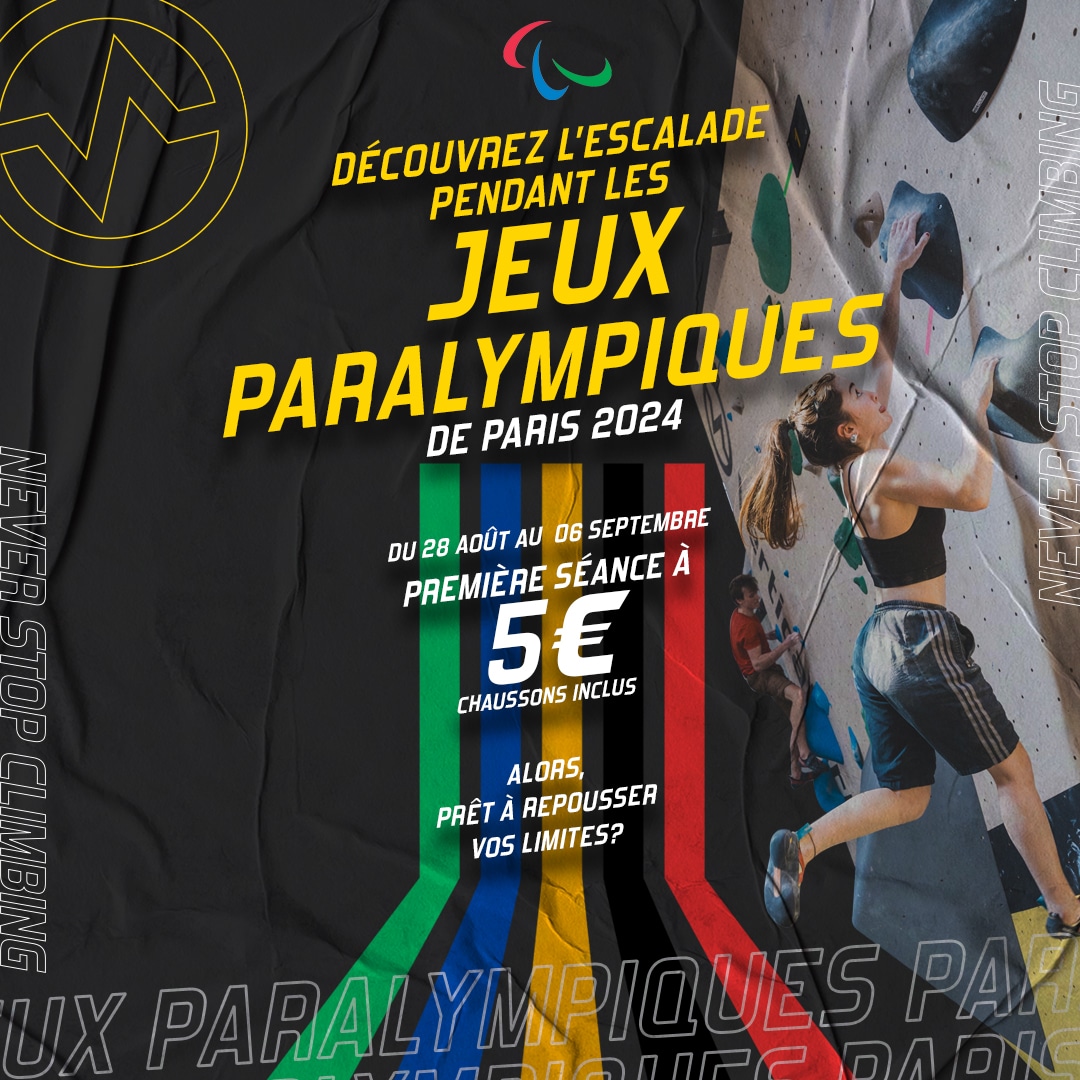 Jeux Paralympiques - Offre spéciale 1ère visite : Découvrez l'escalade pour 5€ à Vertical'Art Nantes